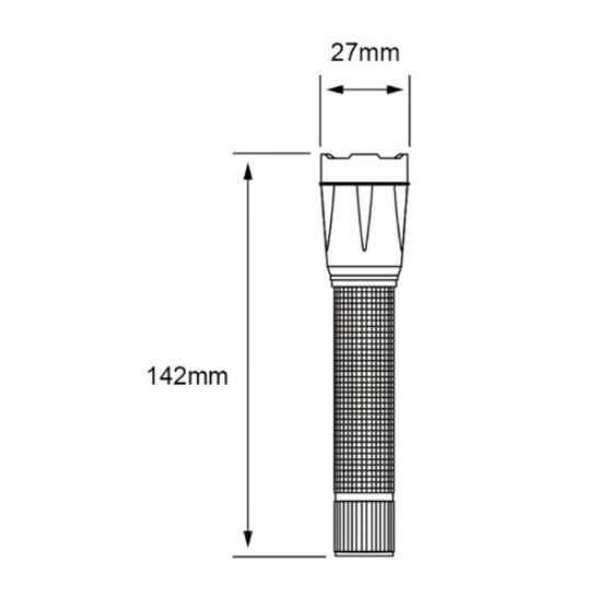 Linterna LED Portátil 3 W, Luz de Día, 3 Modos de Luz - Baterías Incluidas