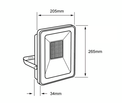 Reflector LED Exterior 100 W Luz de Día IP65