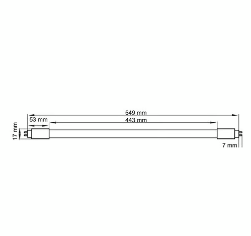 Foco Tubo LED T5 8 W, Luz de Día, Base G5, No atenuable