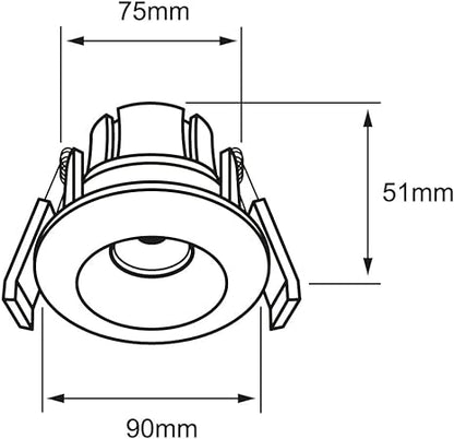 Lámpara Downlight LED Empotrable 9 W - Luz Suave Cálida