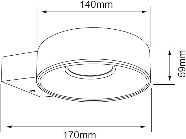 Lámpara LED para Pared Aachen II - Luz Suave Cálida