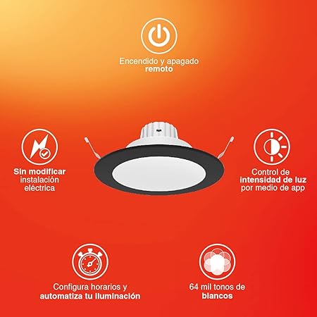 Downlight Led Inteligente 9W compatible con Alexa/Google Home