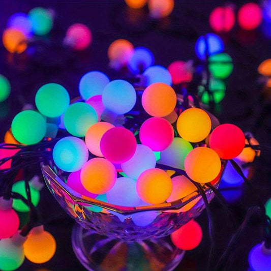 Serie De Luces Navideñas Led - Esferas Multicolor