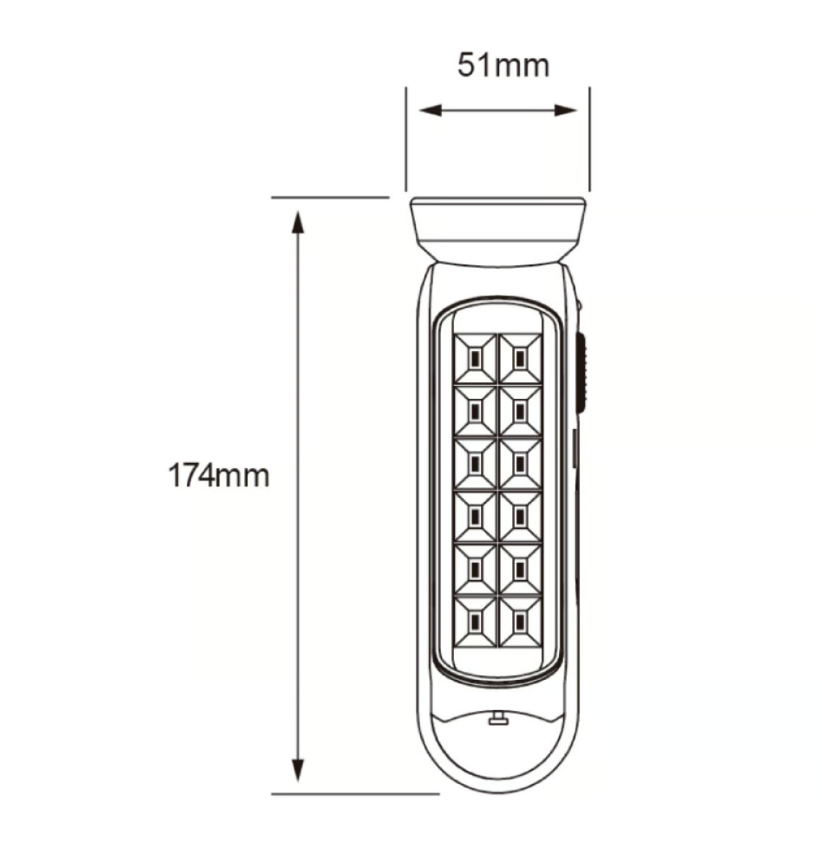 Linterna LED Recargable Portátil 3.5 W, Luz de Día