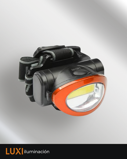 Linterna LED Tipo Minero 3 W, Luz de Día, Intensidad regulable, Baterías Incluidas