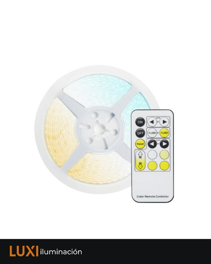 Tira Led Blanca de 5 Metros con Control Remoto