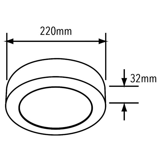 Lámpara Sobreponer Plafón 18W