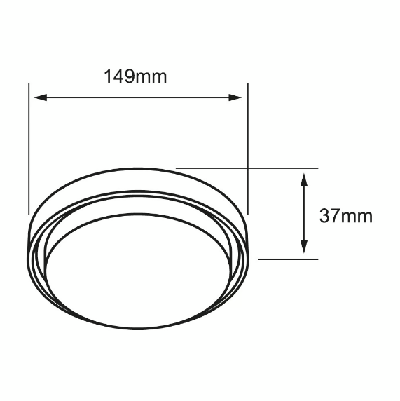 Lámpara Plafón LED de Sobreponer 15 W, Luz Suave Cálida Interior